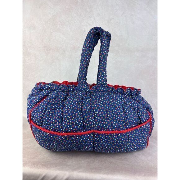 Vintage Patchwork Quilted Purse Handbag Sewing Bag - Picture 1 of 13